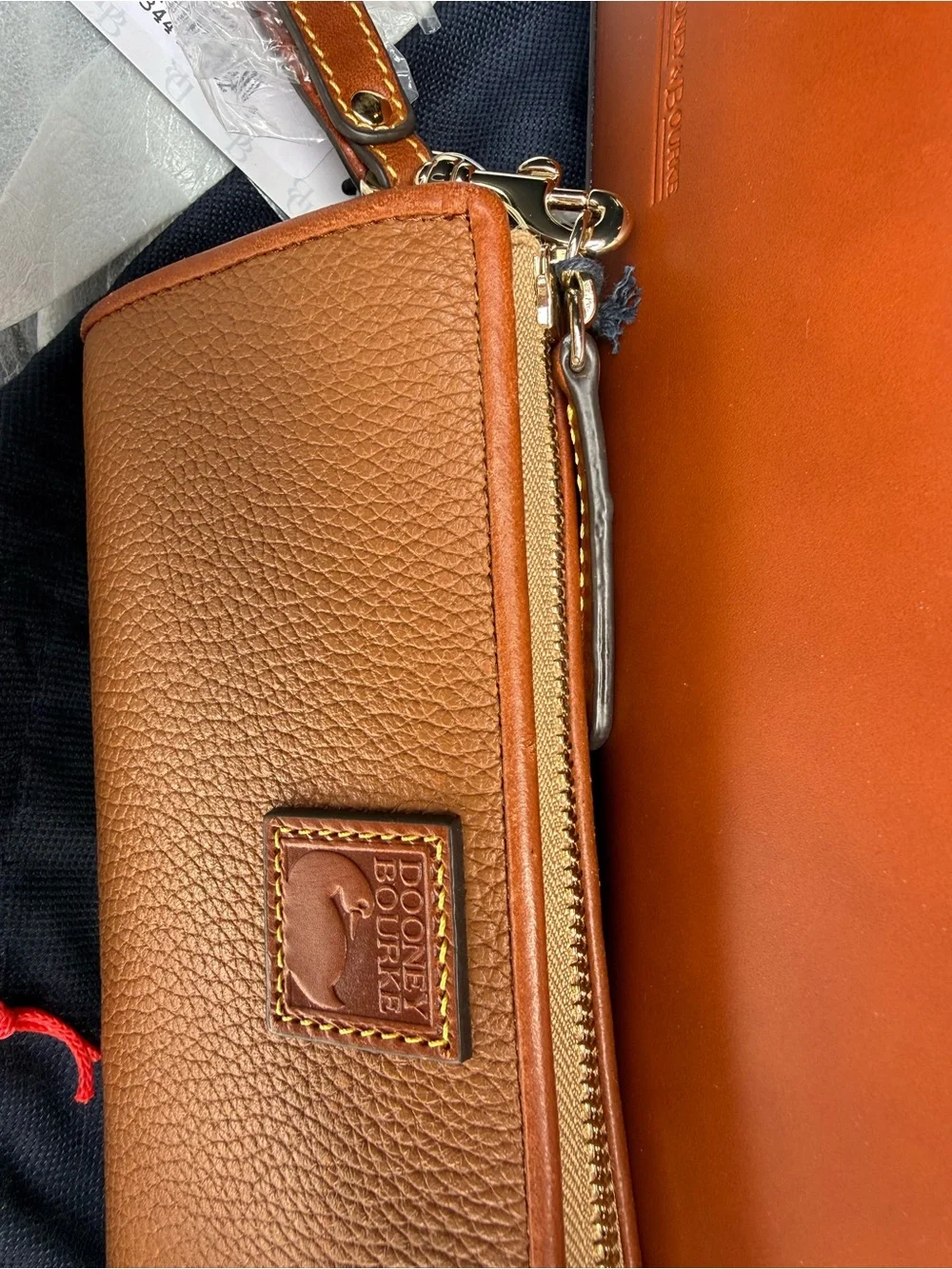 Dooney & Bourke Saddle Brown Leather Tote with Matching Wallet